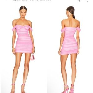 Norma Kamali Pink Draped Dress
